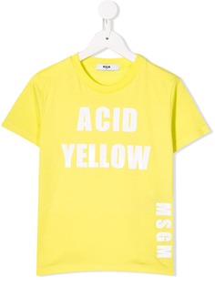 Msgm Kids футболка с принтом логотипа