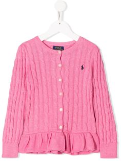 Ralph Lauren Kids кардиган фактурной вязки