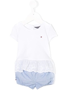 Tommy Hilfiger Junior комбинезон с вышитой бабочкой