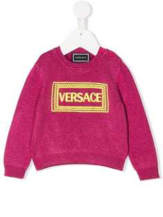 Young Versace джемпер с вышитым логотипом