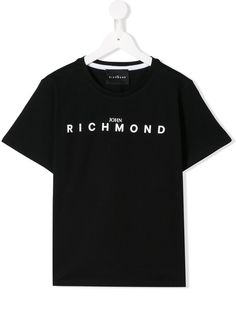 John Richmond Junior футболка с принтом логотипа