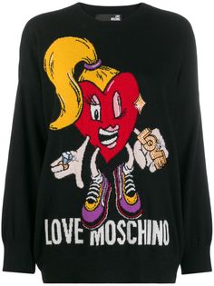 Love Moschino джемпер Love Doll вязки интарсия