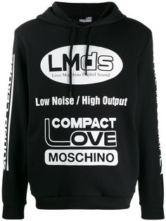 Love Moschino худи свободного кроя с графичным принтом
