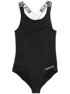 Calvin Klein Kids купальник с логотипом на бретелях
