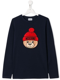 Moschino Kids топ с логотипом