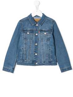 Levis Kids джинсовая куртка с эффектом потертости