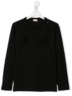 Elisabetta Franchi La Mia Bambina футболка с длинными рукавами и бахромой
