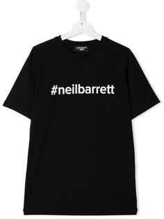 Neil Barrett Kids футболка с логотипом