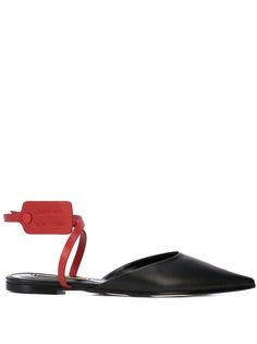 Off-White слиперы с ремешком-биркой