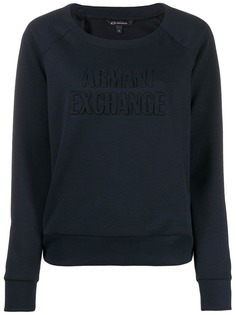 Armani Exchange джемпер с тисненым логотипом