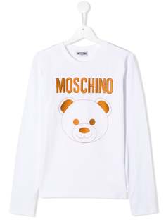 Moschino Kids футболка с вышивкой