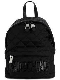 Moschino стеганый рюкзак с логотипом