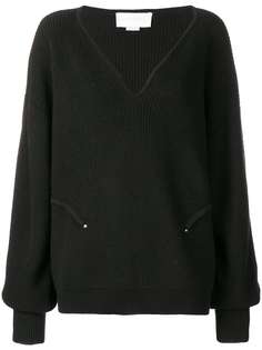 Esteban Cortazar объемный джемпер с V-образной горловиной