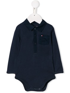 Tommy Hilfiger Junior боди с воротником-поло и логотипом