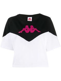 Kappa укороченная футболка с логотипом