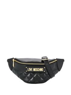 Love Moschino стеганая поясная сумка на молнии