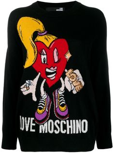 Love Moschino джемпер Love Doll вязки интарсия