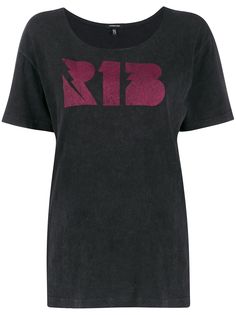 R13 футболка с U-образным вырезом и короткими рукавами