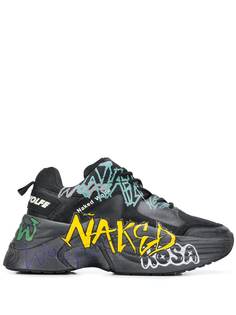 Naked wolfe кроссовки на платформе с принтом граффити