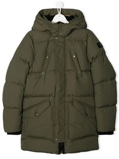 Burberry Kids пуховая куртка с нашивкой-логотипом
