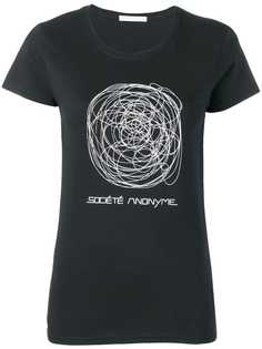 Société Anonyme футболка с росчерком ручки