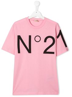 Nº21 Kids футболка с графичным логотипом