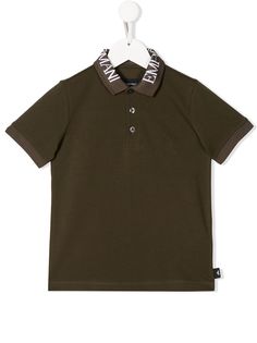 Emporio Armani Kids рубашка-поло из ткани пике