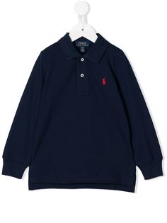 Ralph Lauren Kids джемпер с воротником-поло и вышитым логотипом