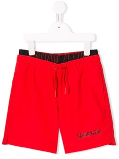 Calvin Klein Kids плавки-шорты с логотипом на поясе