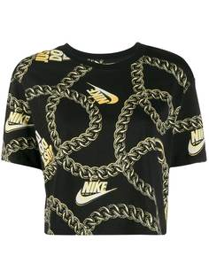Nike укороченная футболка с узором