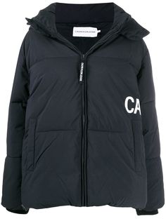 Calvin Klein Jeans куртка-пуховик оверсайз с капюшоном