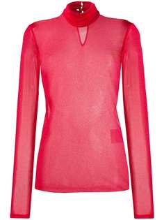 Styland shimmer turtle neck blouse