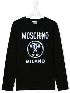 Moschino Kids футболка с логотипом