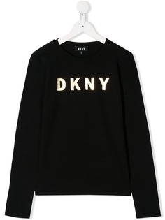Dkny Kids топ с длинными рукавами и логотипом