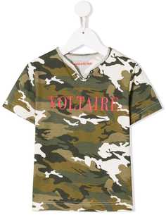 Zadig & Voltaire Kids футболка с камуфляжным принтом