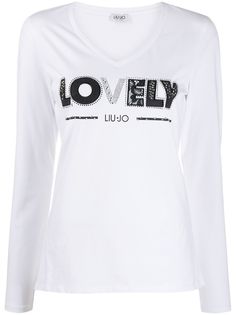LIU JO футболка с длинными рукавами и заклепками