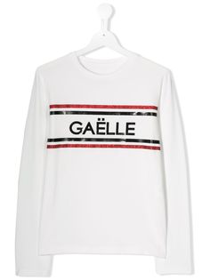 Gaelle Paris Kids футболка с длинными рукавами и логотипом