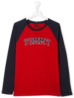 Tommy Hilfiger Junior топ с вышитым логотипом