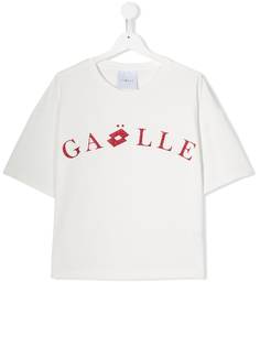 Gaelle Paris Kids футболка свободного кроя с логотипом и блестками