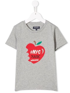Woolrich Kids футболка с принтом яблок