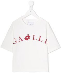 Gaelle Paris Kids футболка с логотипом и блестками
