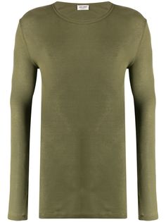 Saint Laurent футболка в рубчик