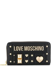 Love Moschino кошелек с логотипом и заклепками