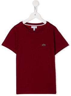 Lacoste Kids футболка с вышитым логотипом