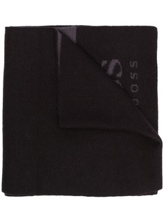 Boss Hugo Boss шарф с полосками и логотипом