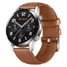 Смарт-часы Huawei Watch GT 2 LTN-B19V, 1.39", черный / коричневый [55024334]