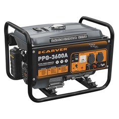 Бензиновый генератор CARVER PPG- 3600А, 220/12, 2.8кВт [01.020.00011]