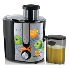 Соковыжималка Polaris PEA 0829, центробежная, серебристый и рисунок