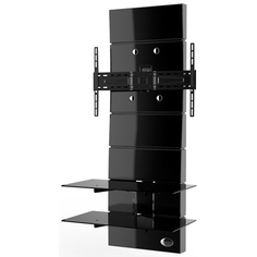 Пристенная стойка для ТВ с кронштейном Meliconi Ghost Design 3000 Black (488300)