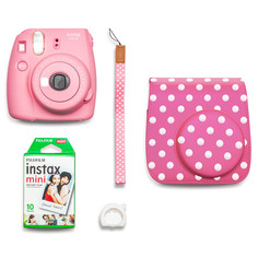 Фотоаппарат моментальной печати Fujifilm INSTAX MINI 9 PINK (BLUE STAR SET)